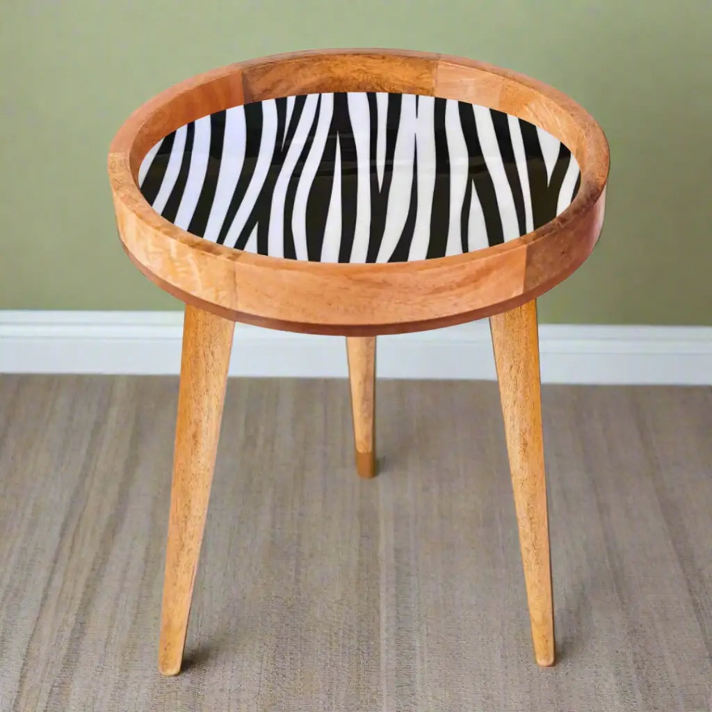 Stylish Zebra Pattern Wooden Serveware