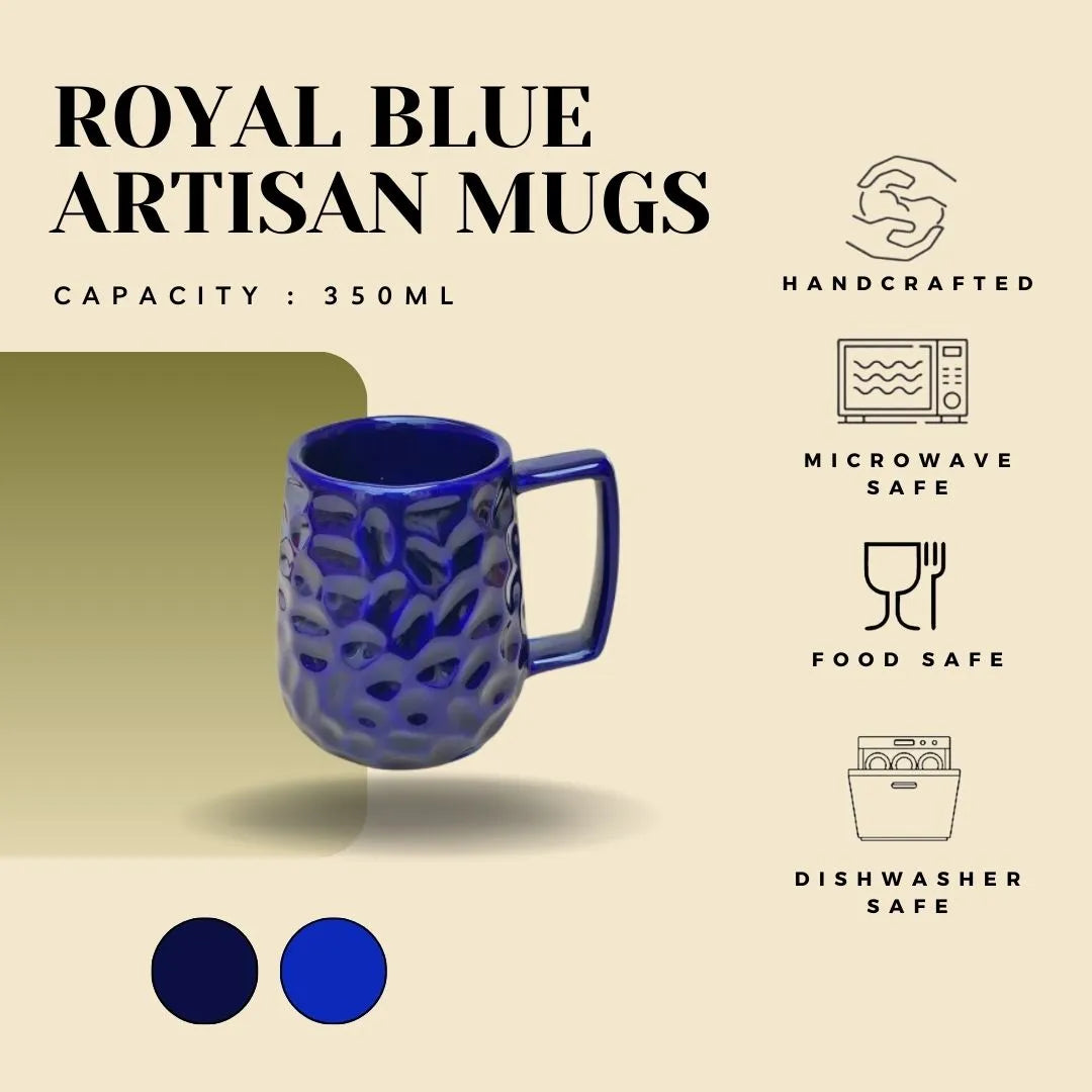 Royal Blue Artisan Coffee Mug - 350 ml