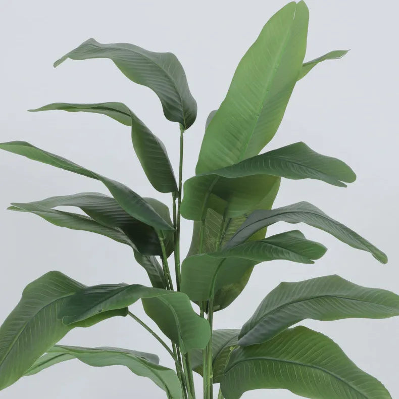 Compact Banana Leaf Plant with Pot - Artificial Plant