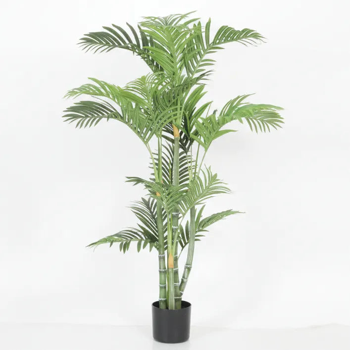 Lush Areca Palm Greenery Plant with Pot for Decor - Artificial Plant