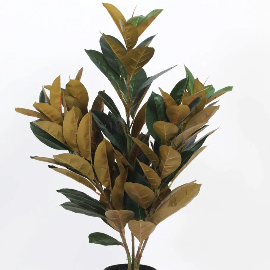 Rubber Plant with Pot for Home and Office Decor - Artificial Plant