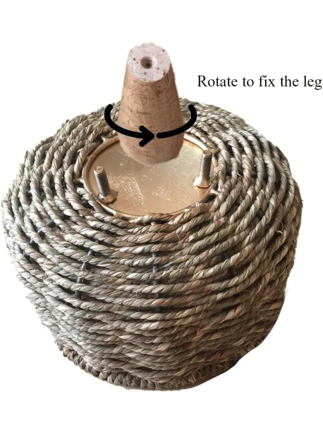 Rustic & Eco-Friendly Handwoven White Jute Planter Baskets - Set of 3