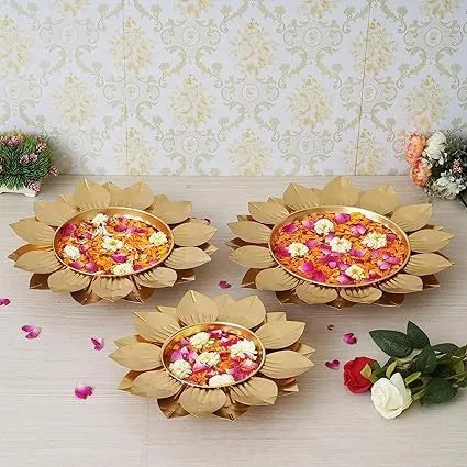 Floral Themed Golden Urli Accents - Multiple Sizes