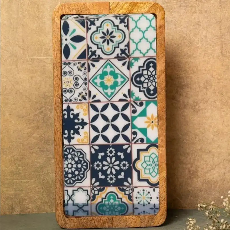 Stylish Mediterranean Pattern Wooden Serveware
