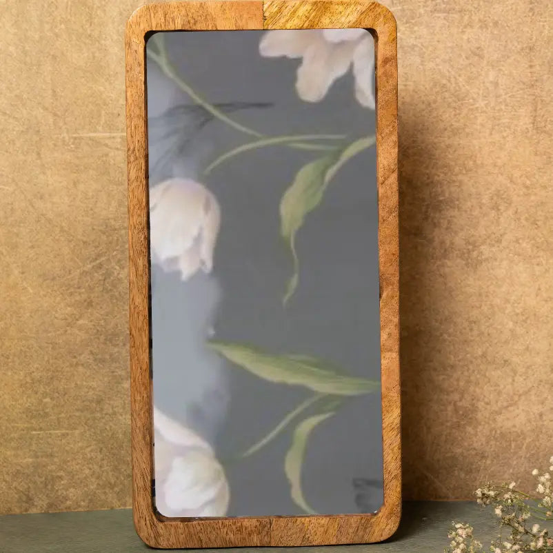 Twilight Tulips Print Wooden Serveware