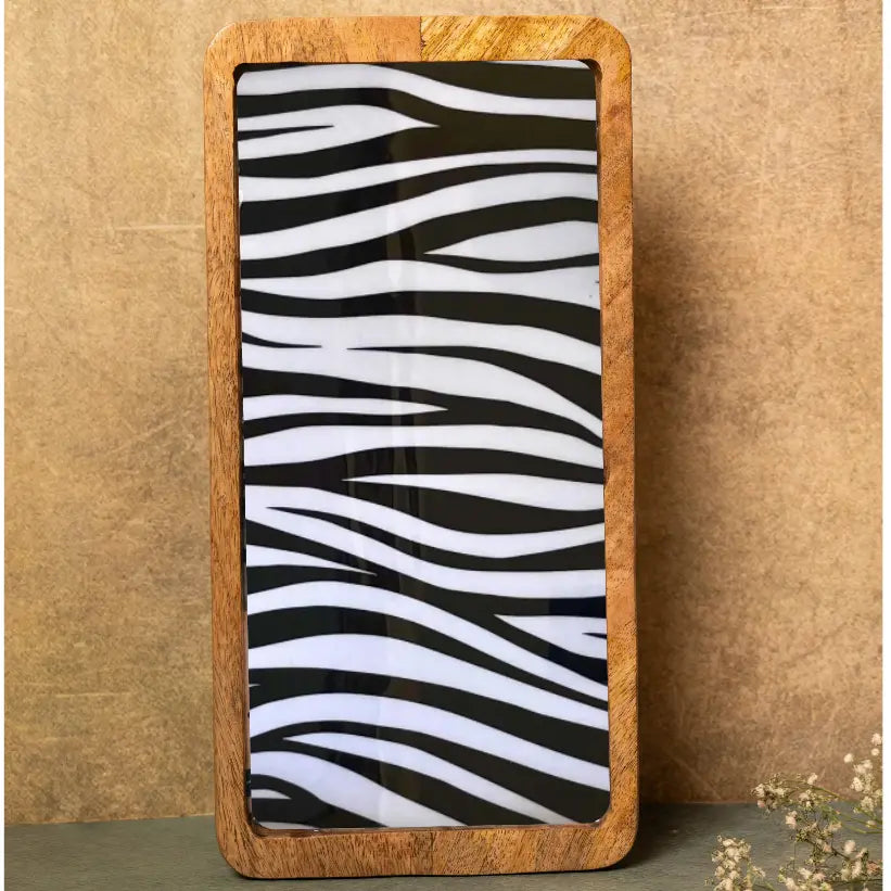 Stylish Zebra Pattern Wooden Serveware