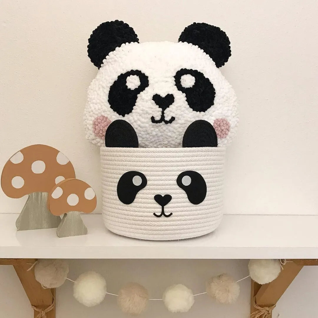 Supercute Panda Cotton Storage Basket for kids room