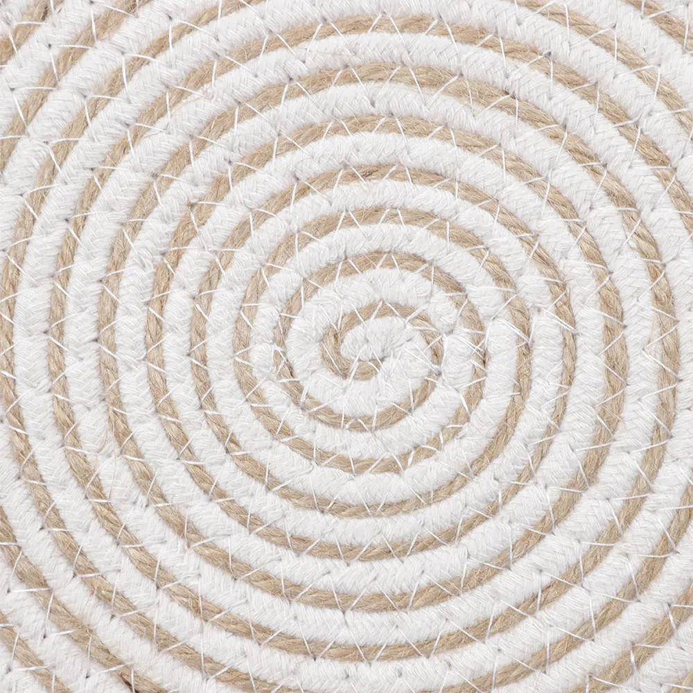 White & Beige Spiral Dual-Color Placemats