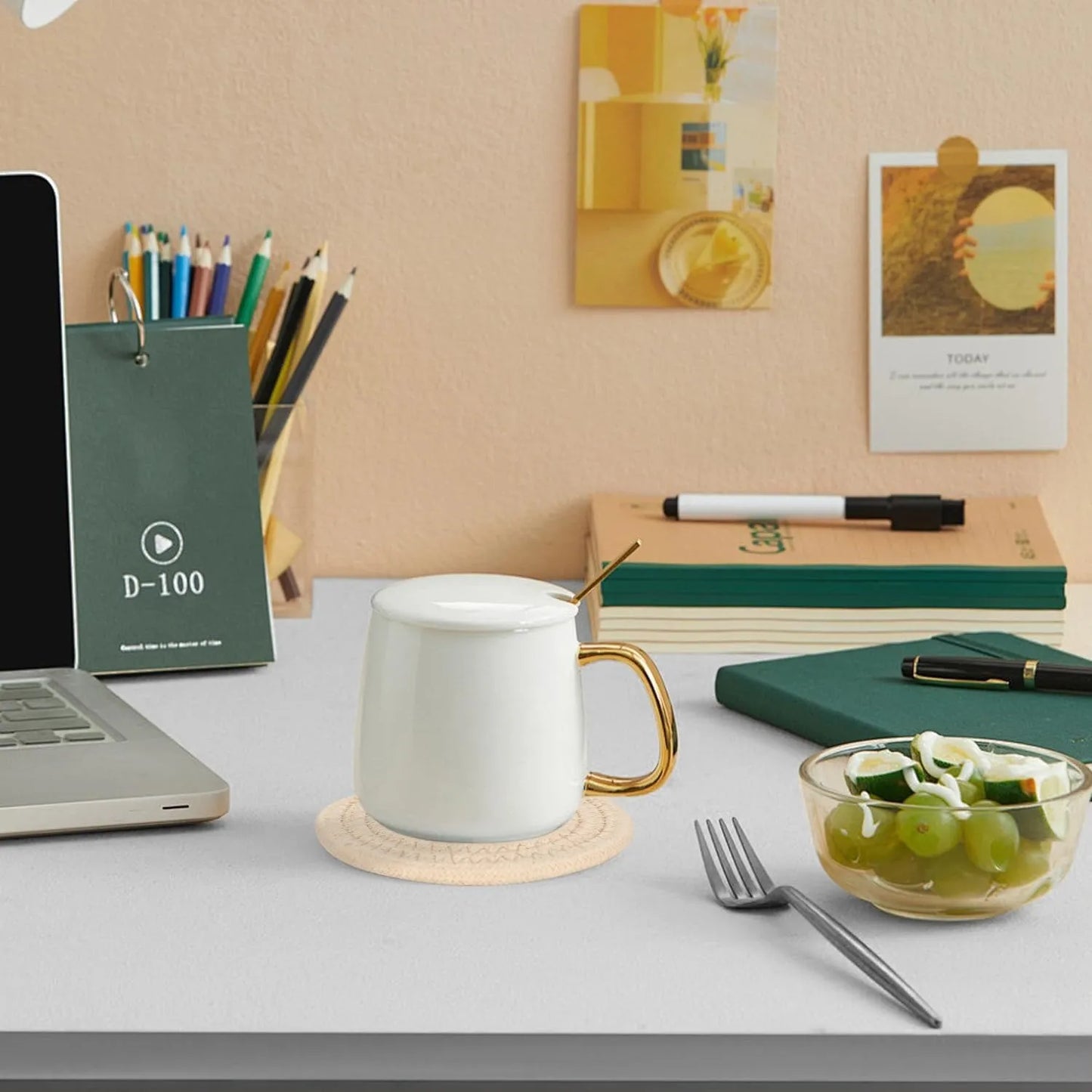 Beige Vintage Cotton Handmade Coasters for Coffee table