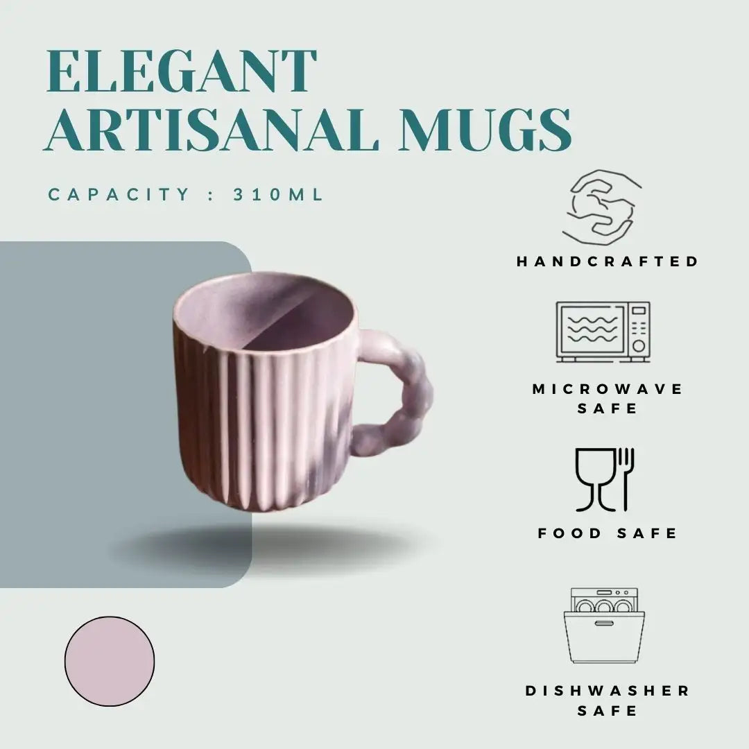 Elegant Artisanal Ceramic Beverage Mug - 310 ml