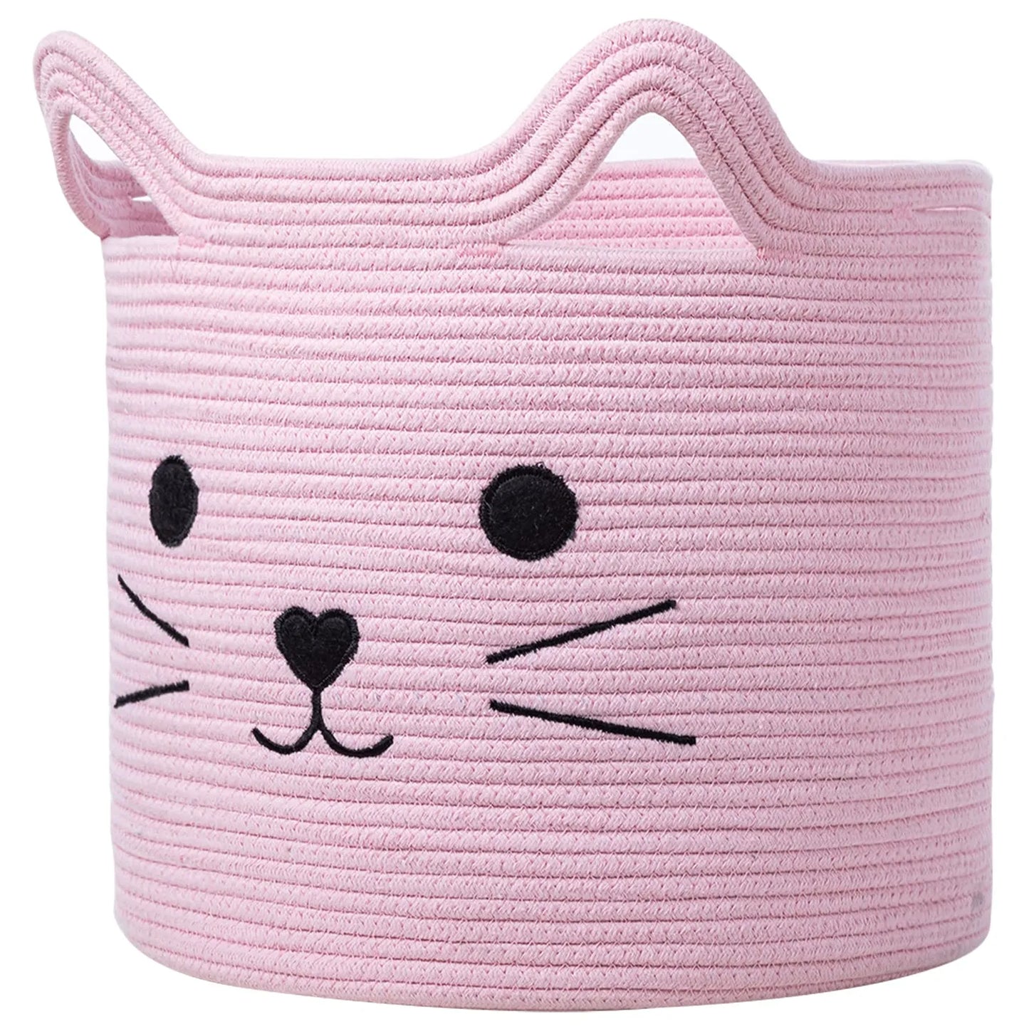 Cute Cat Cotton Storage Basket – Cotton Rope Toy Organizer for kids