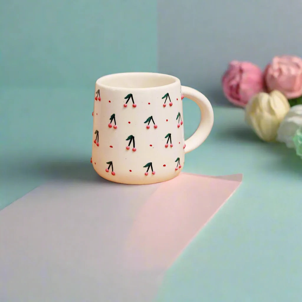 Blooming Cherry Bliss Handcrafted Mug