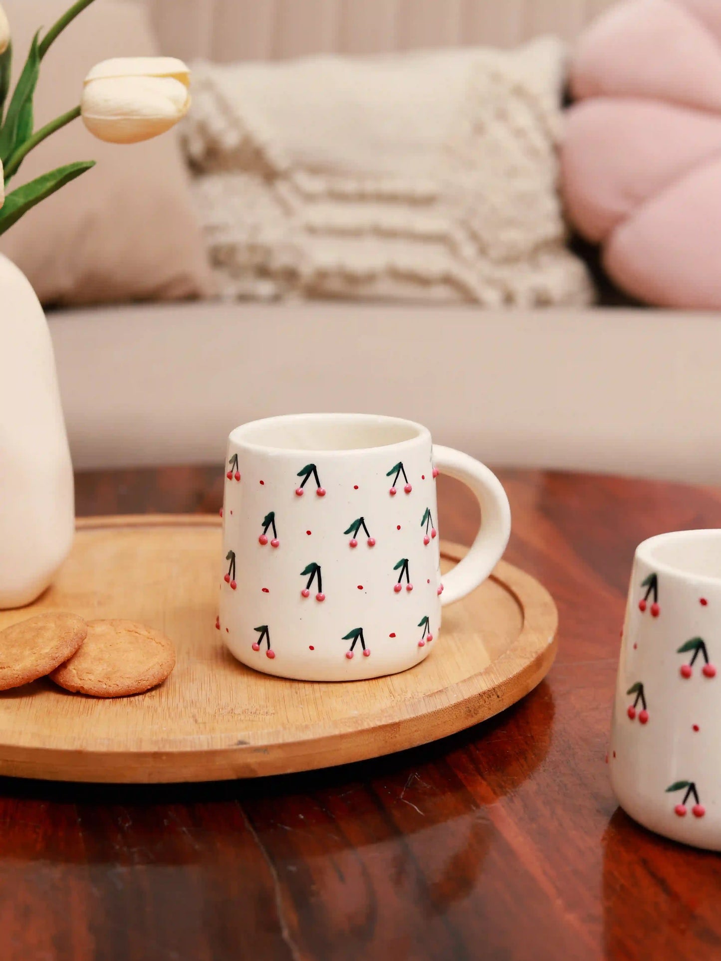 Blooming Cherry Bliss Handcrafted Mug