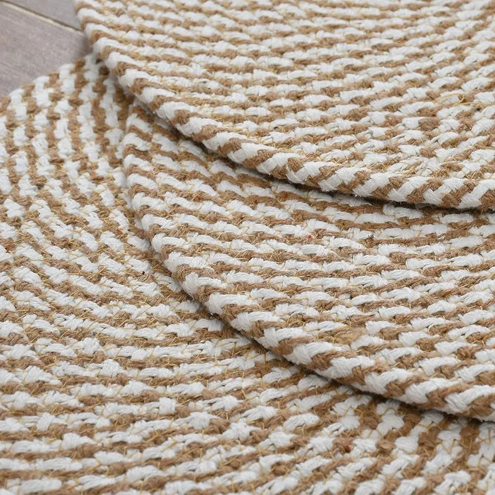 White & Beige Criss Cross Placemats