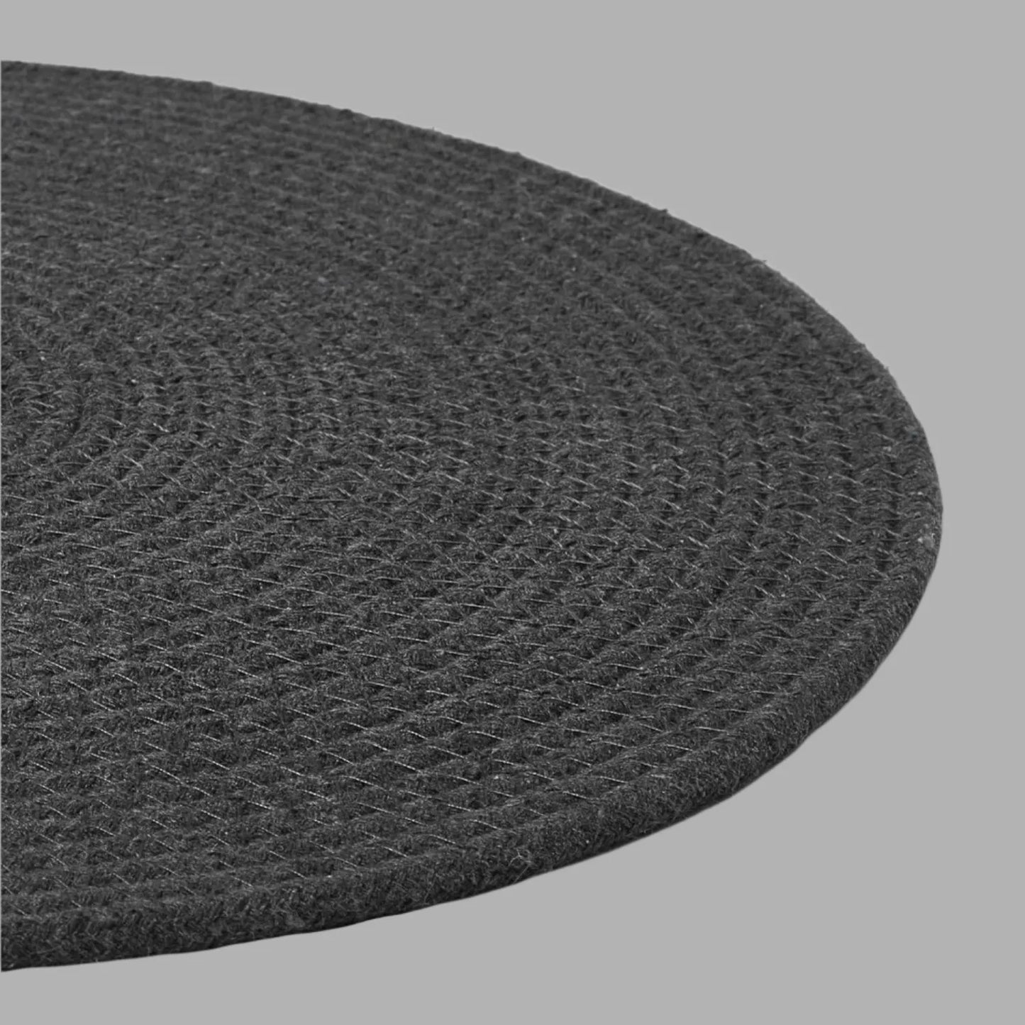 Dark Grey Cotton Braided Placemats