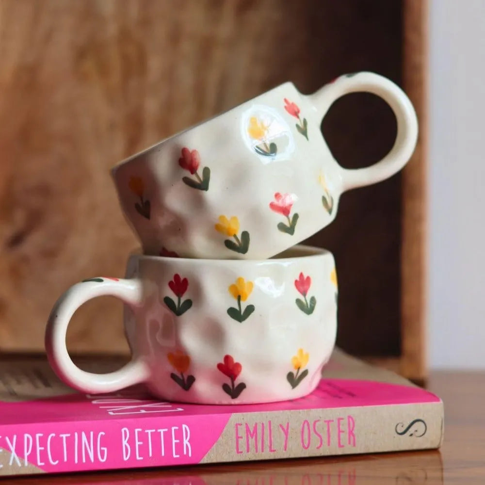 Cheerful Tulip Whispers Ceramic Mug
