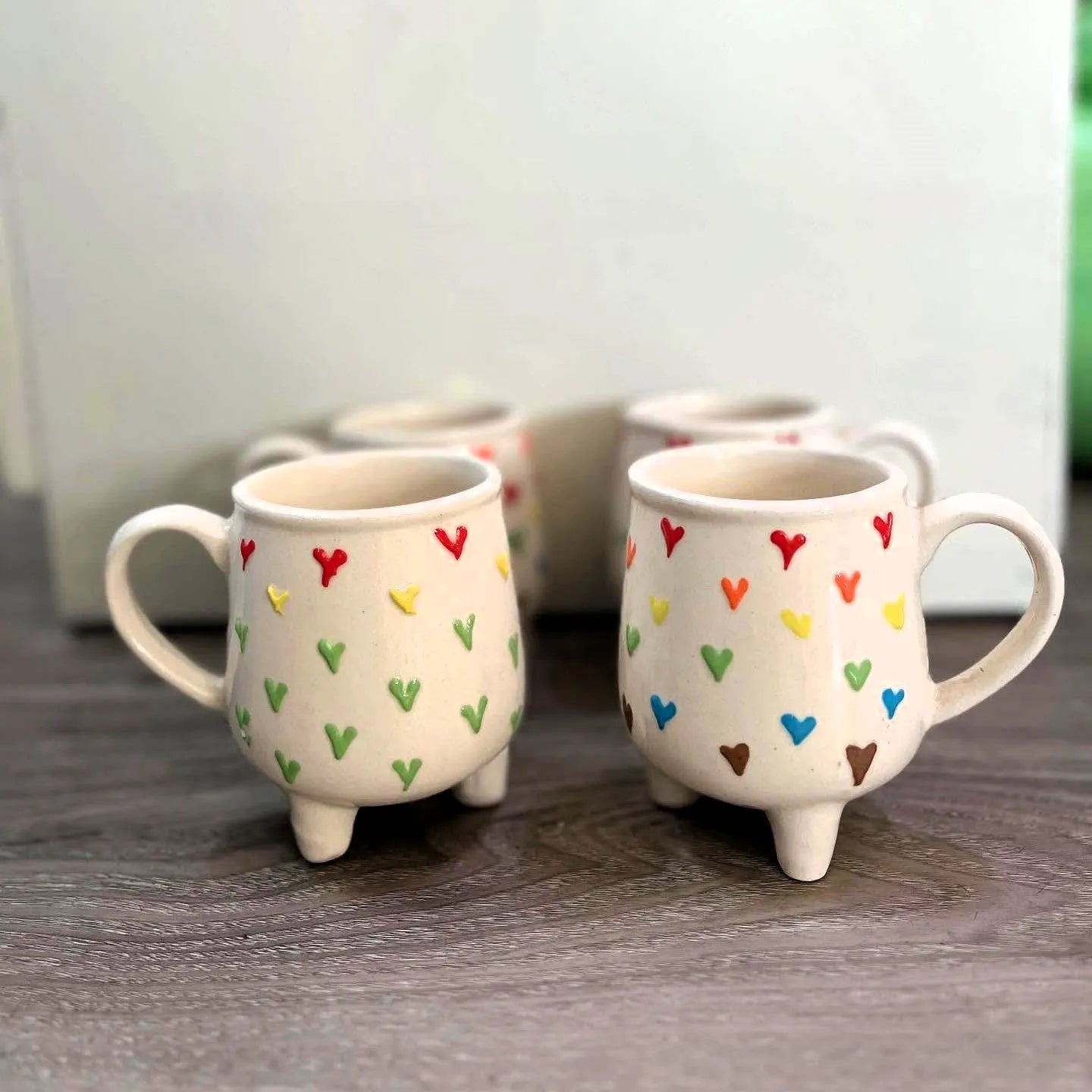 Countless Hearts Hand-painted Ceramic Mug