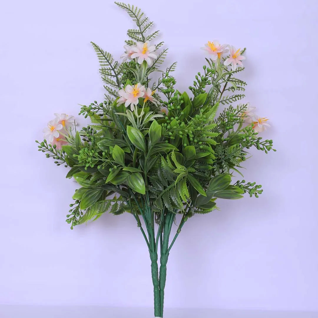 Flower Plant with Leaves and Pot Decor - Artificial Plant