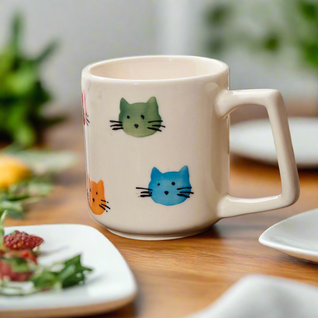 Colorful Kittens Ceramic Mug - 200 ml