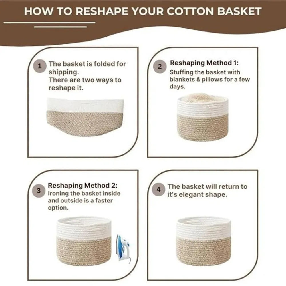 Monkey Face Cotton Storage Basket with Lid