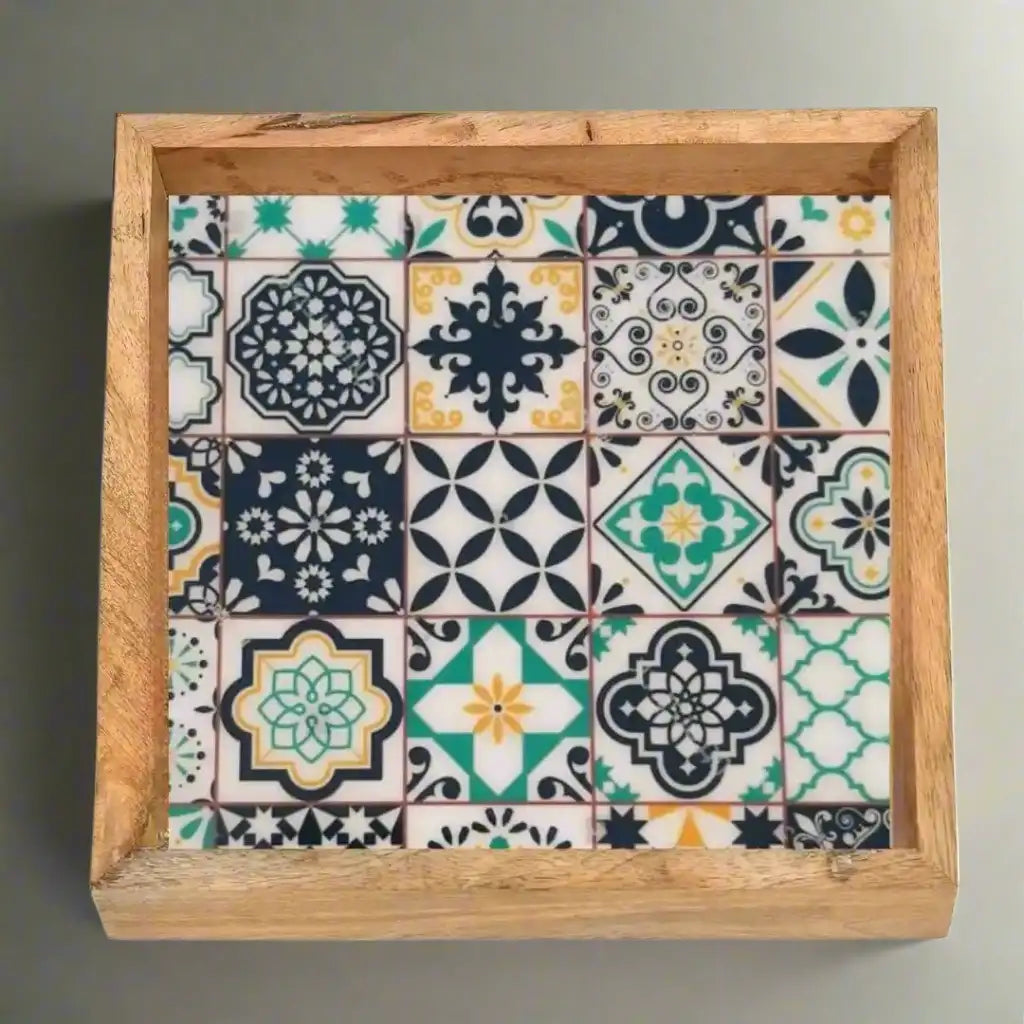 Stylish Mediterranean Pattern Wooden Serveware