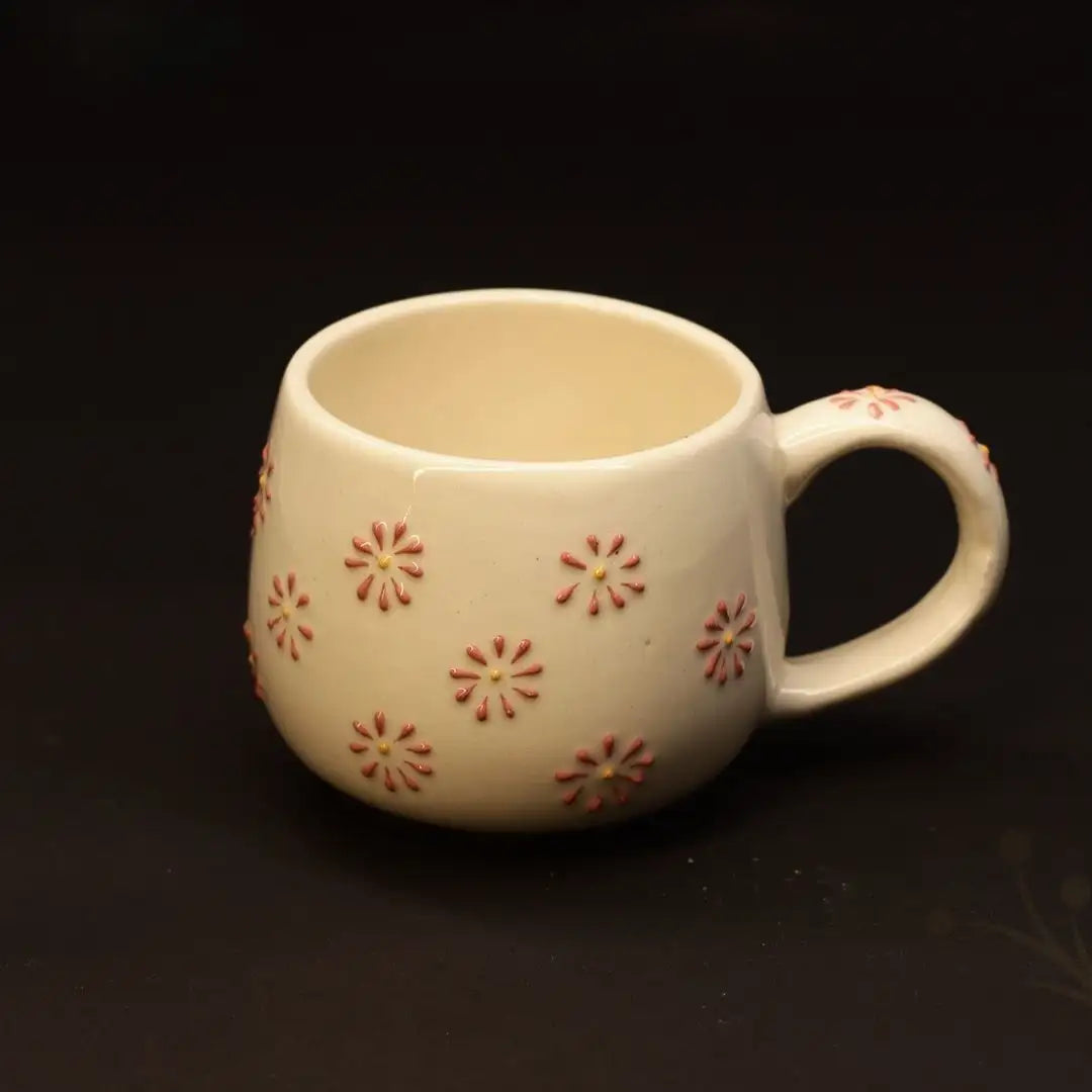 Pink Petal Pop Colorful Ceramic Mug - 200 ml