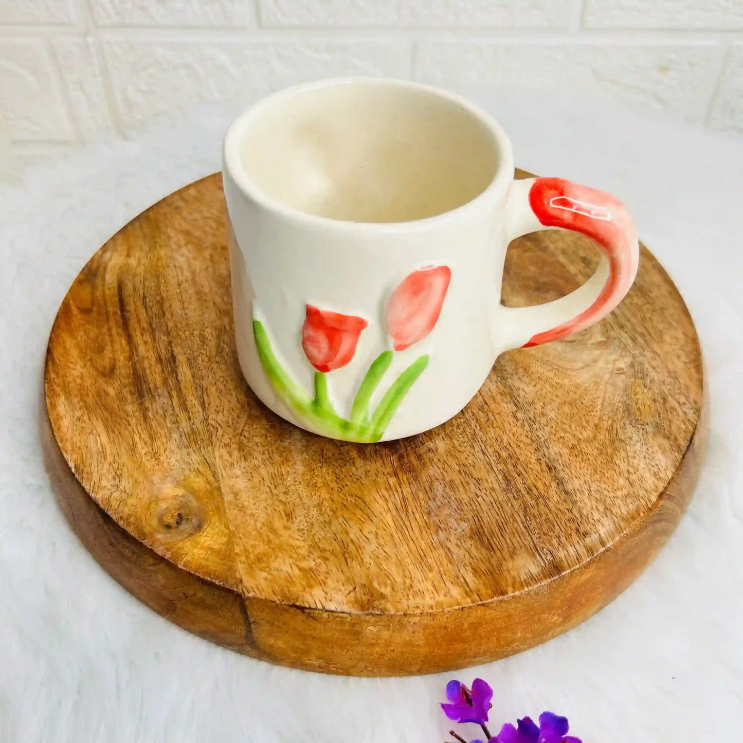 Pink Tulip Bloom Ceramic Mug