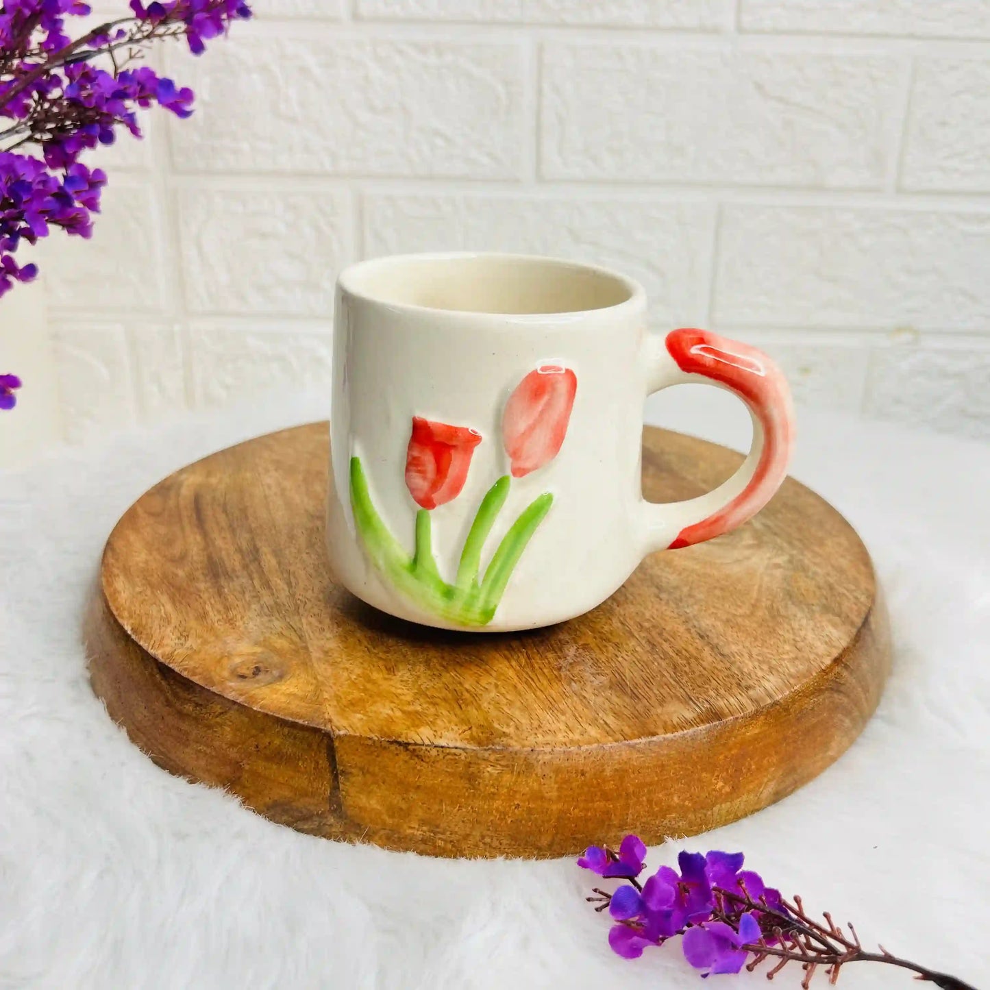 Pink Tulip Bloom Ceramic Mug