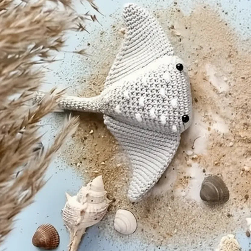 Crochet Sea Animal - Ocean Decor Collectibles - Blue Stingray