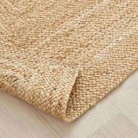 Natural Braided Jute Rug - Handmade & Eco-Friendly