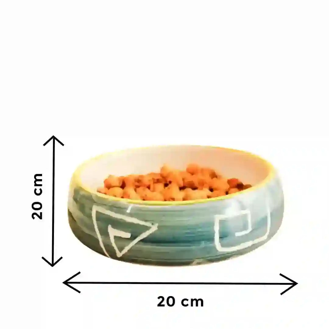 Ceramic Snack Serving Blue & White Designer Bowl