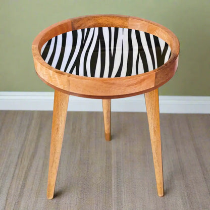 Stylish Zebra Pattern Wooden Serveware