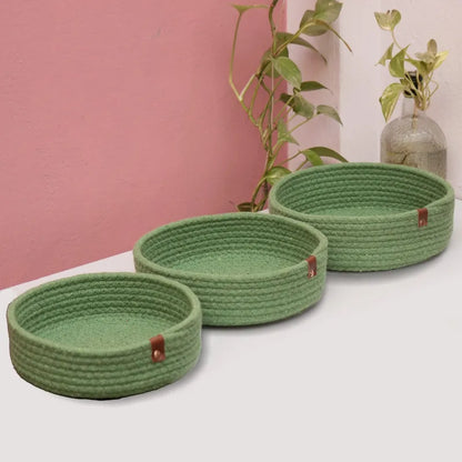 Eco-Friendly Green Storage Baskets - Multiple Options