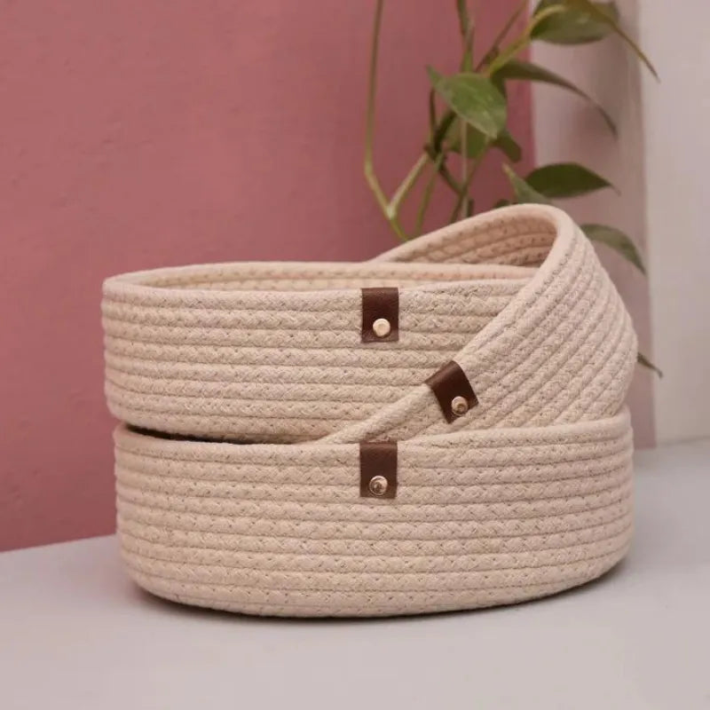 Eco-Friendly White Storage Baskets - Multiple Options