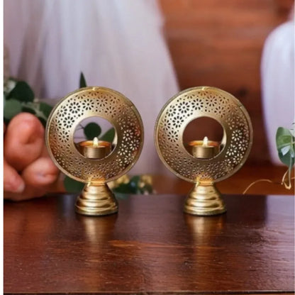 Golden Glow Tealight Centerpieces - Set of 2