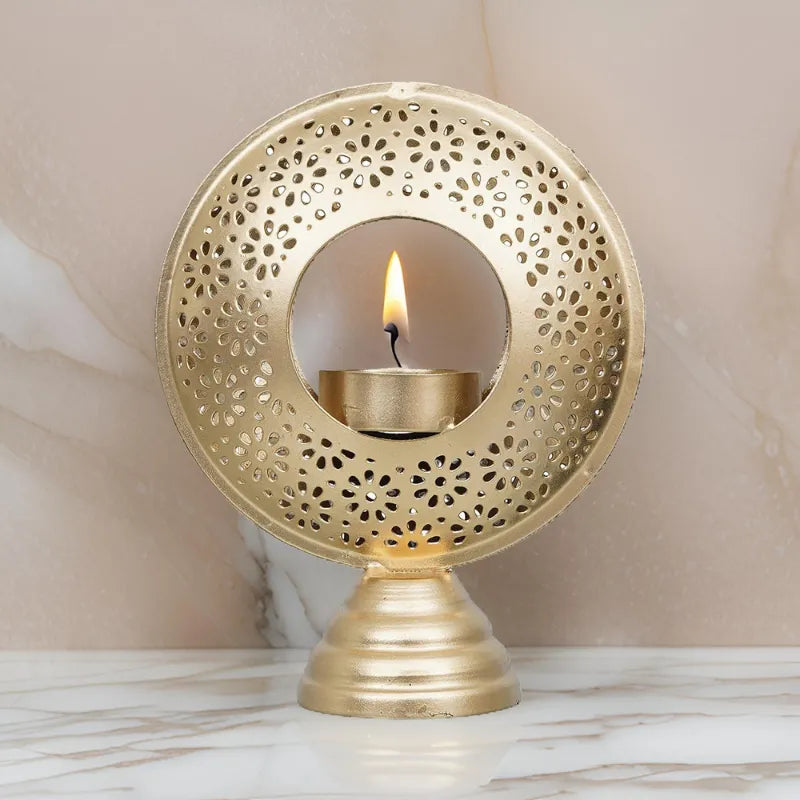 Golden Glow Tealight Centerpieces - Set of 2