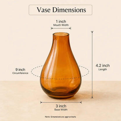 Rustic Meadow Floral Glass Vase with Dried Flowers
