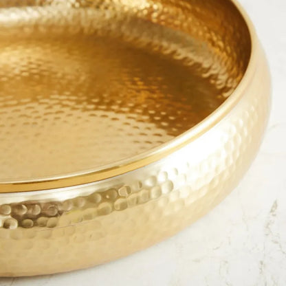 Round Golden Potpourri Bowl & Decorative Urli