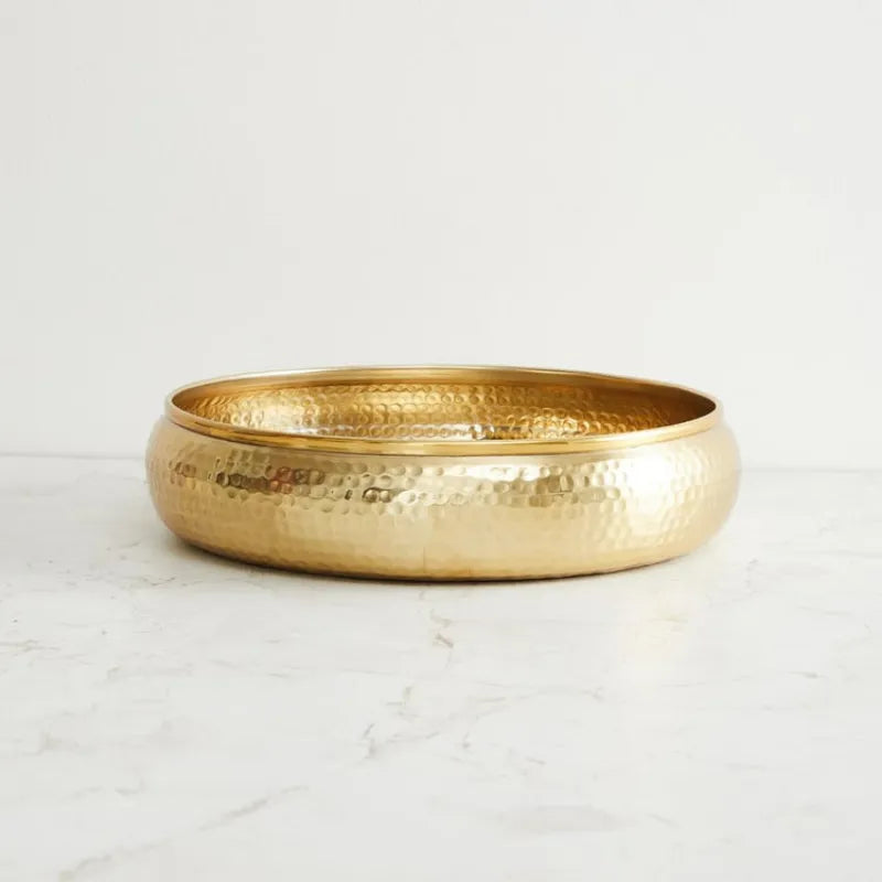 Round Golden Potpourri Bowl & Decorative Urli