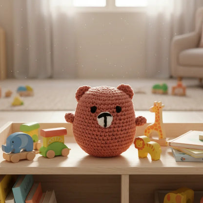 Premium Handmade Crochet Cute Bear Plush Soft Toy