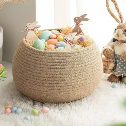 Beige Sphere Storage Basket - 10 inch x 10 inch x 8.3 inch