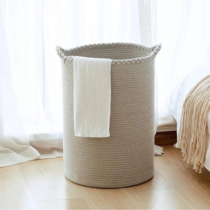 Grey Woven Laundry Storage Basket - Medium, Large