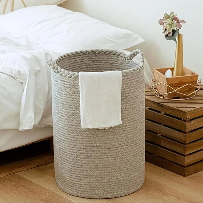 Grey Woven Laundry Storage Basket - Medium, Large