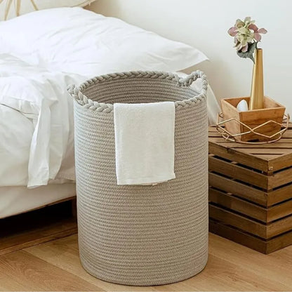 Grey Woven Laundry Storage Basket - Medium, Large