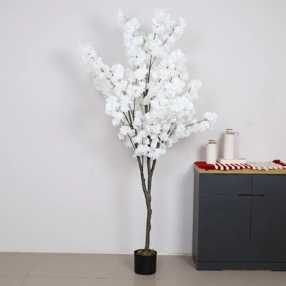 Large Blossom Flowers Plant with Pot for Interiors - Artificial Plant