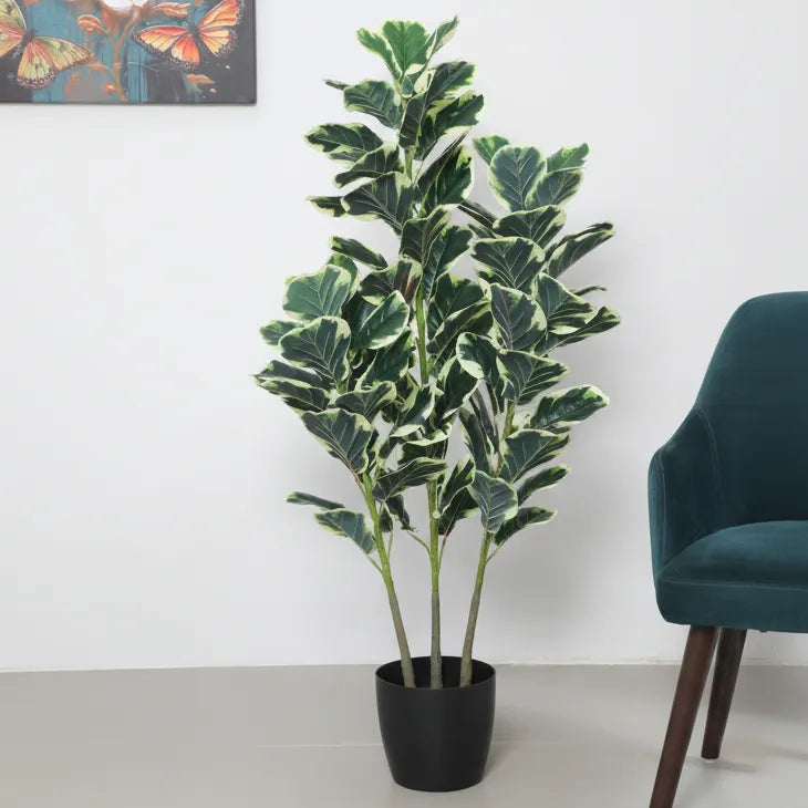 Fiddle Leaf Fig Plant with Pot for Living spaces - Artificial Plant