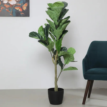 Fiddle Leaf Fig Plant with Pot for Decor - Artificial Plant