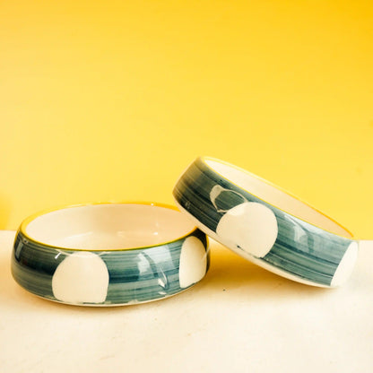Elegant Designer Ceramic Katori - Blue & White Bowls