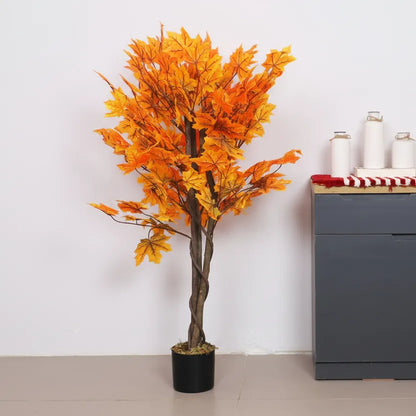 Maple Tree with Pot for Interior Decor - Artificial Plant