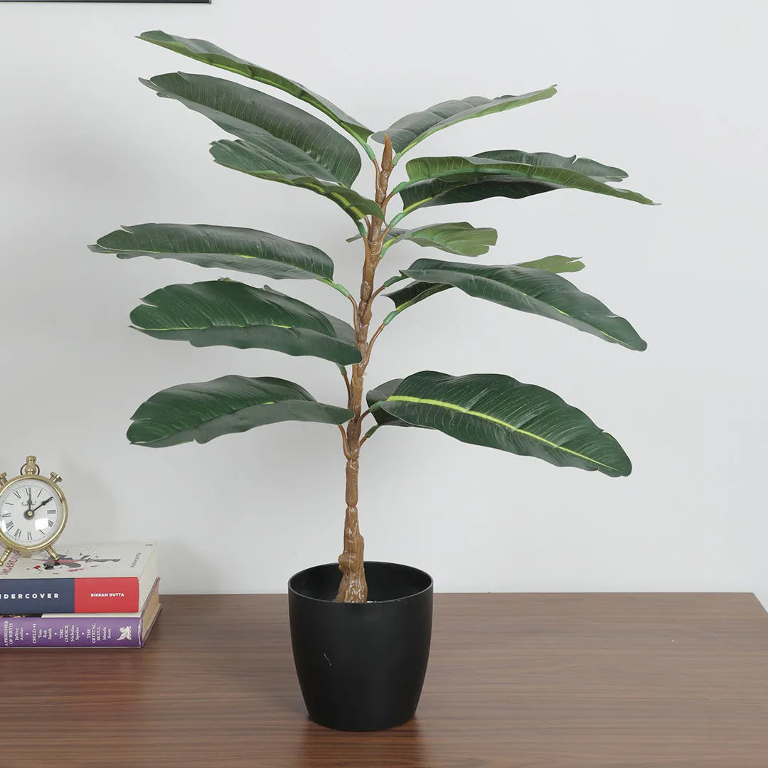 Rubber Leaf Indoor Plant with Pot - Artificial Plant